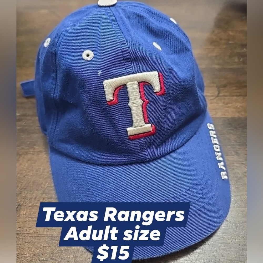Texas Rangers adult baseball hat blue
